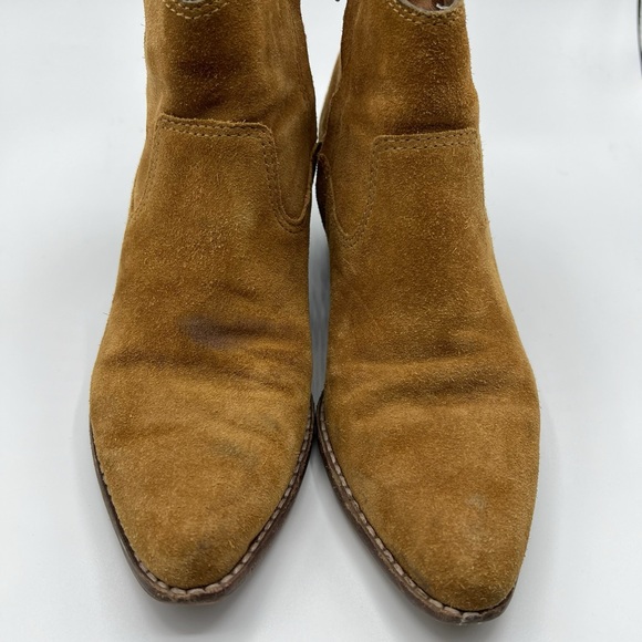 Madewell Sz 6.5 The Hailie Equestrian Brown Suede Boot Western Boho - Picture 10 of 16